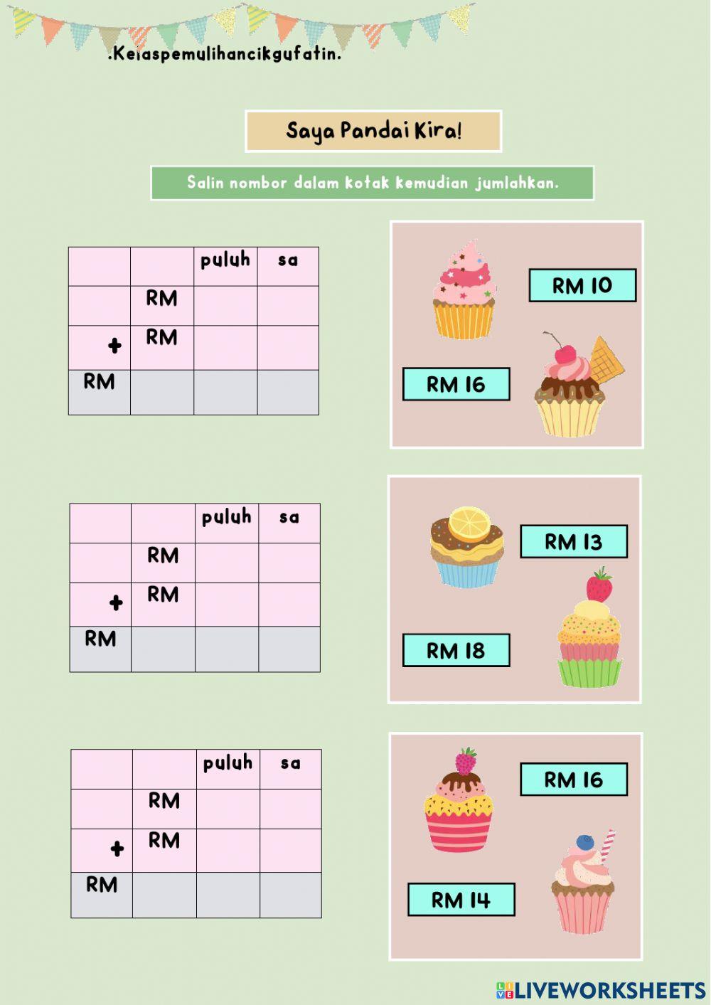 Tambah dalam lingkungan 100
