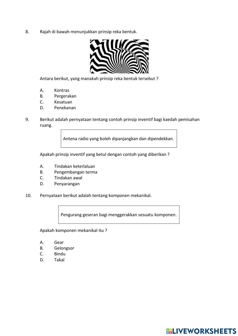 Ujian RBT T3 Bil.1 2021