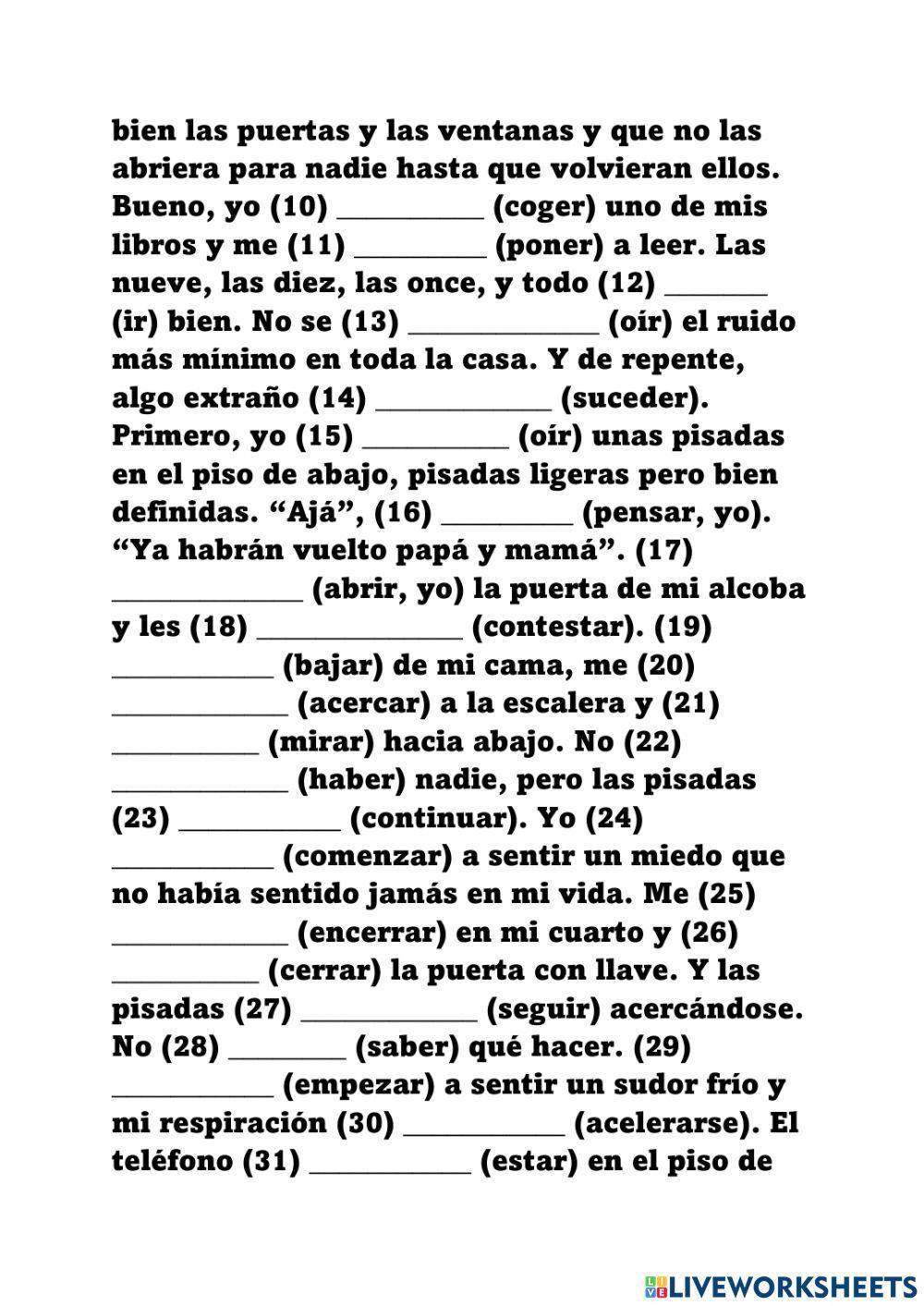 Verbos y sus conjugaciones