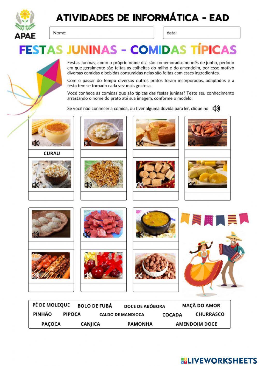Comidas típicas de festa junina