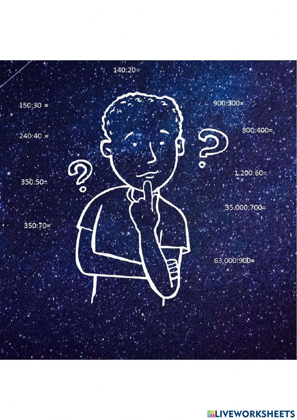 Cálculo mental divisiones