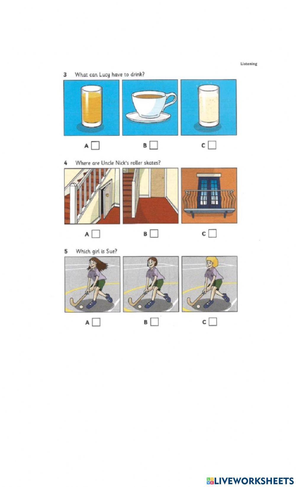 Movers listening practice part 2 - 5