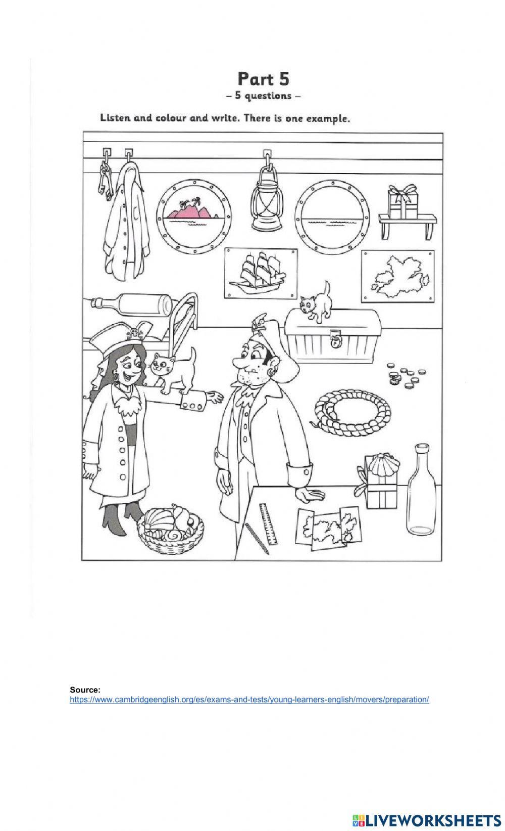 Movers listening practice part 2 - 5