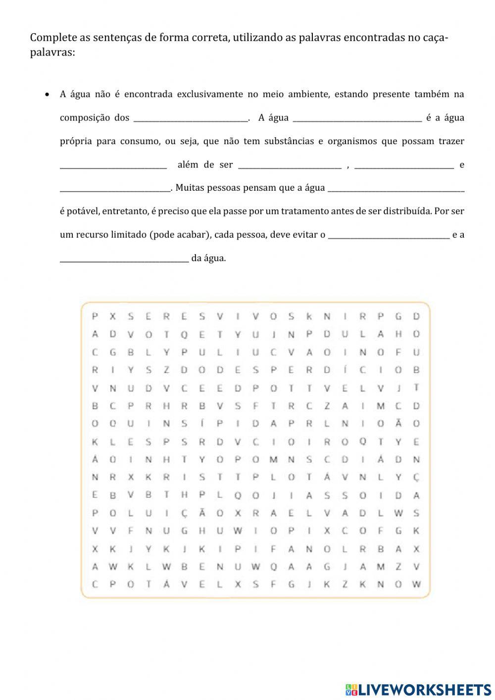 Atividade de Revisão de Ciências