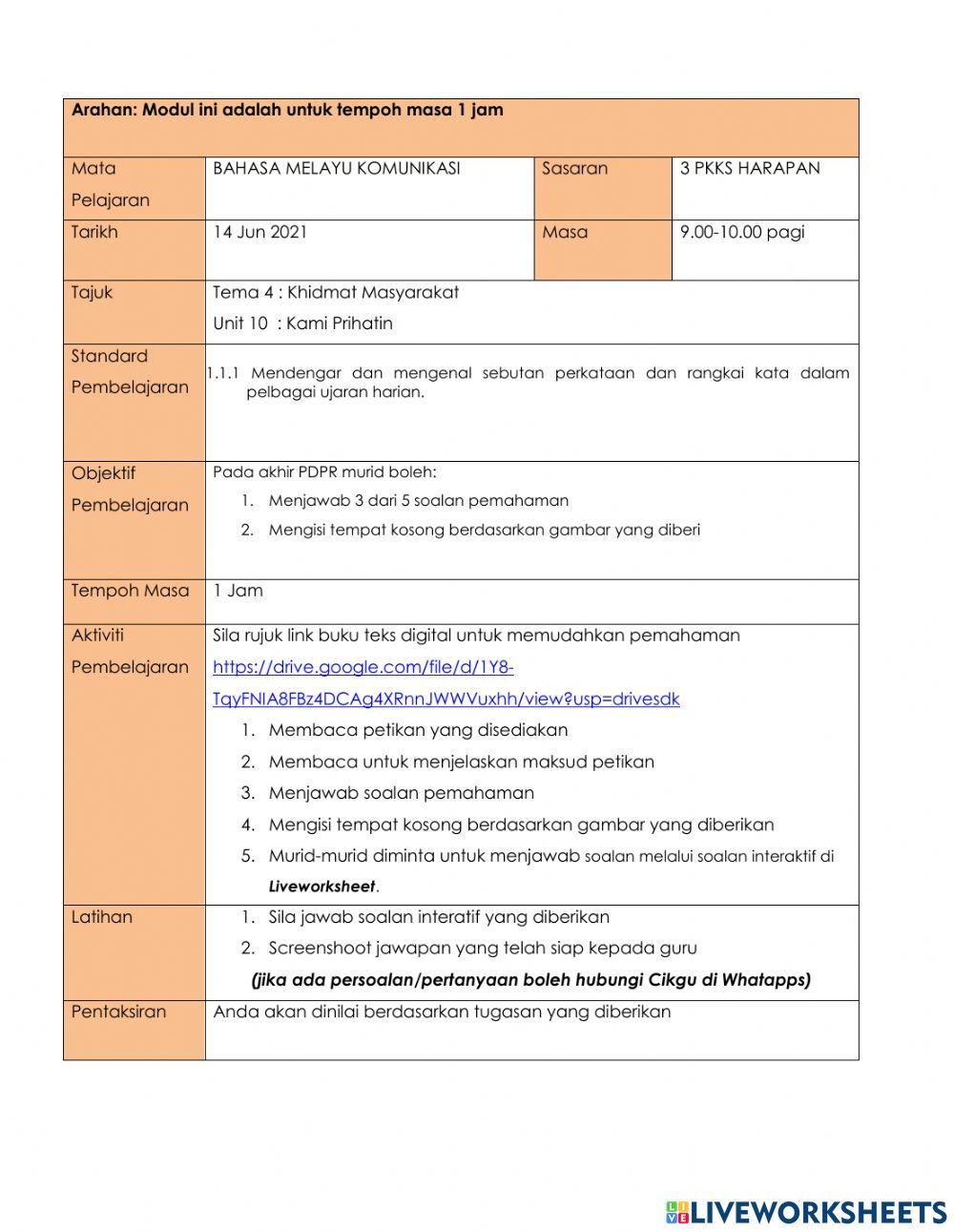 Tema 4: KHIDMAT MASYARAKAT