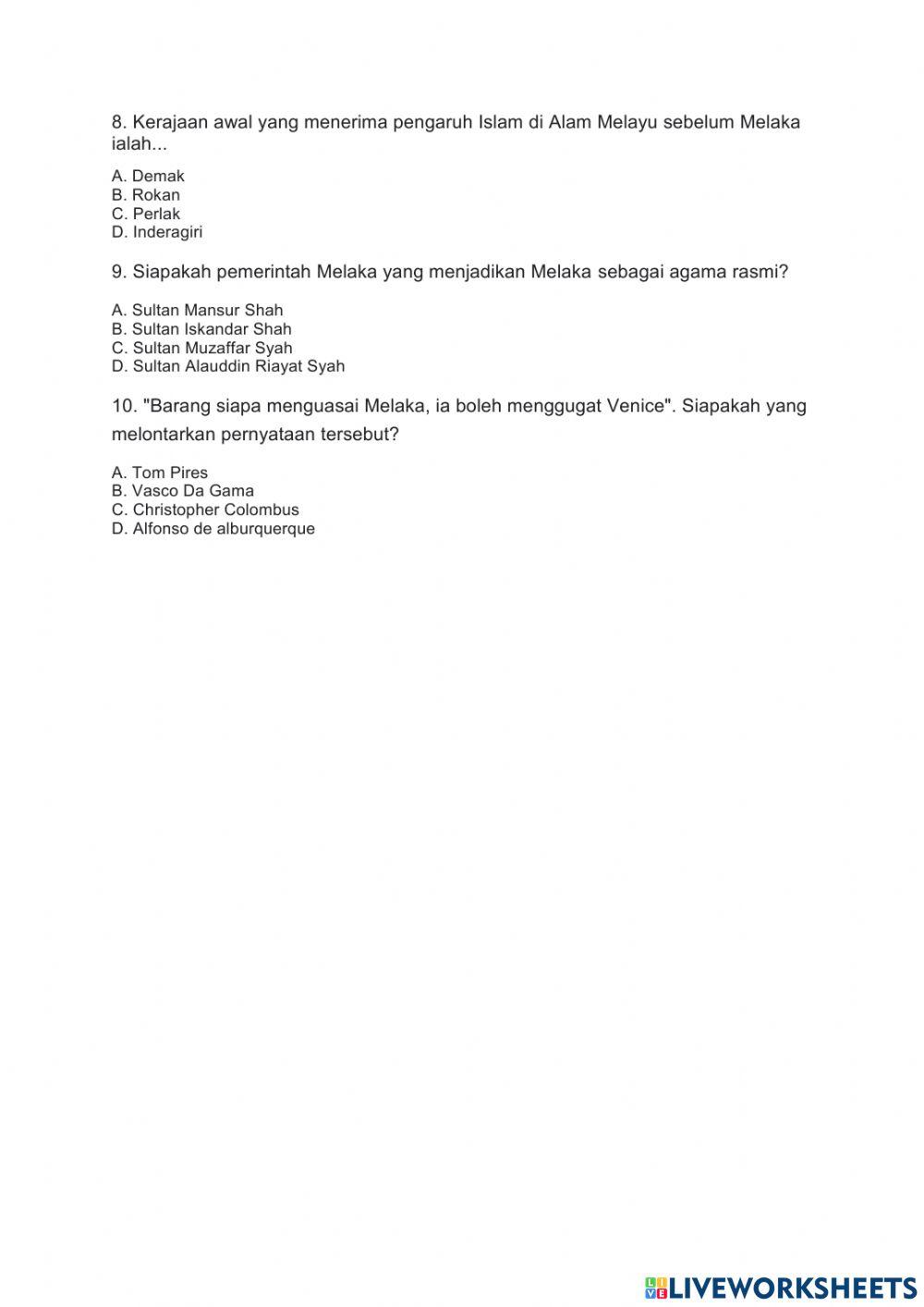 Latihan sejarah t2b5