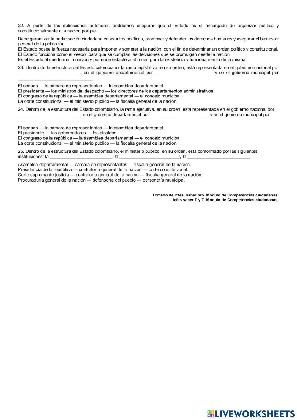 Estructura del Estado colombiano