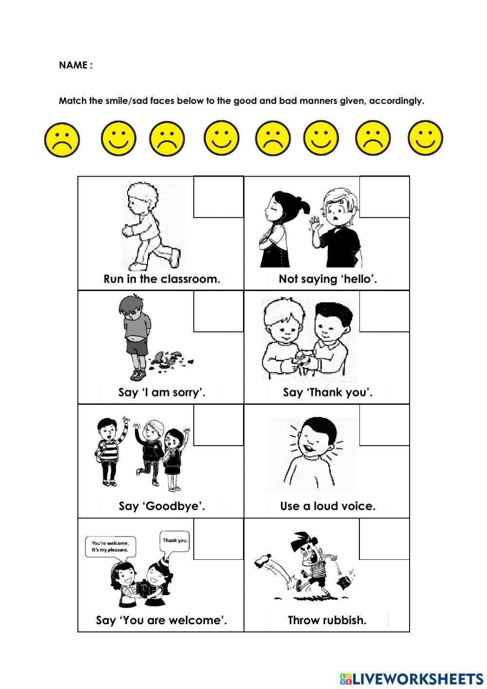 Good And Bad Manners Worksheets good-and-bad-manners-worksheets