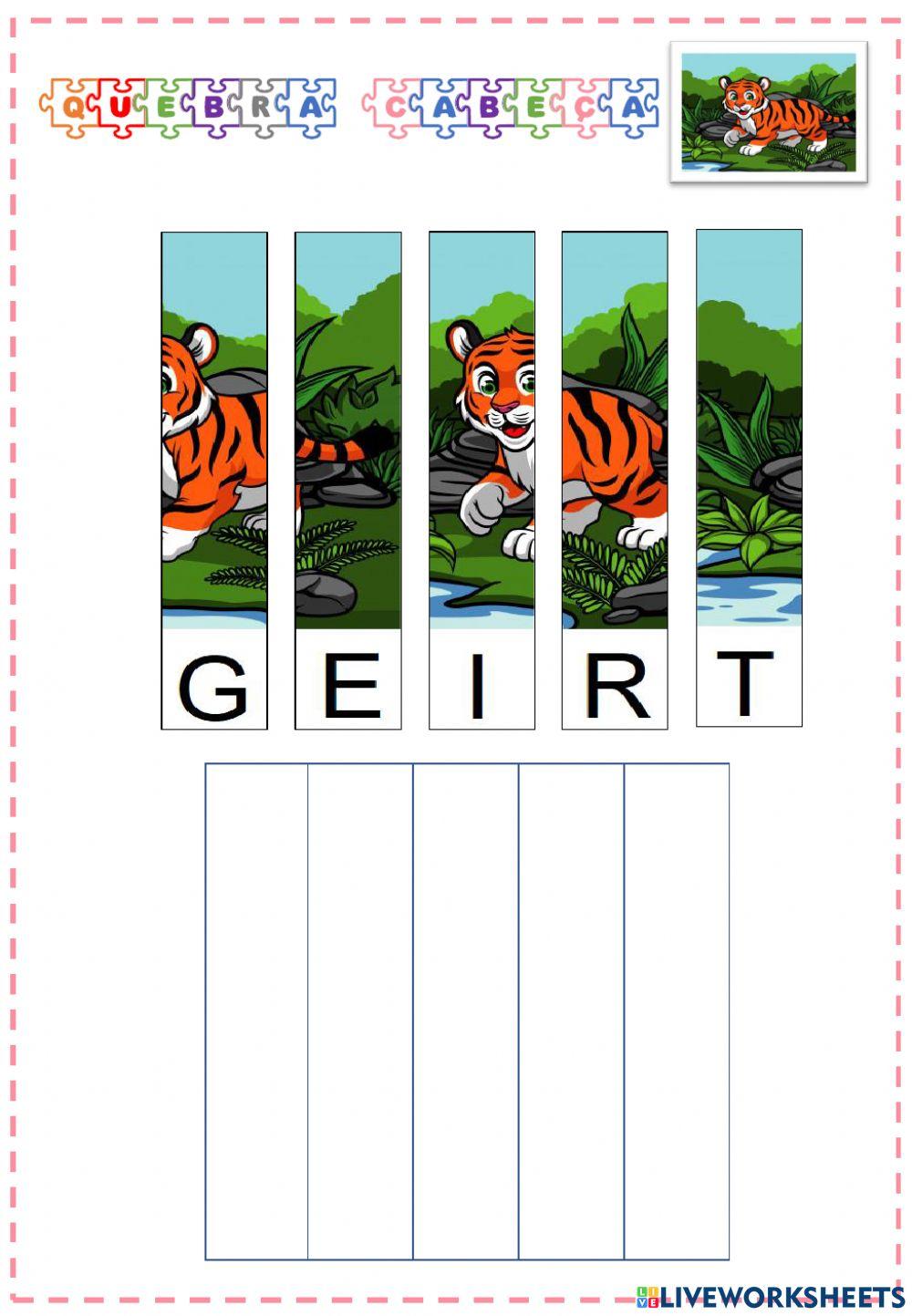 Quebra cabeça - tigre