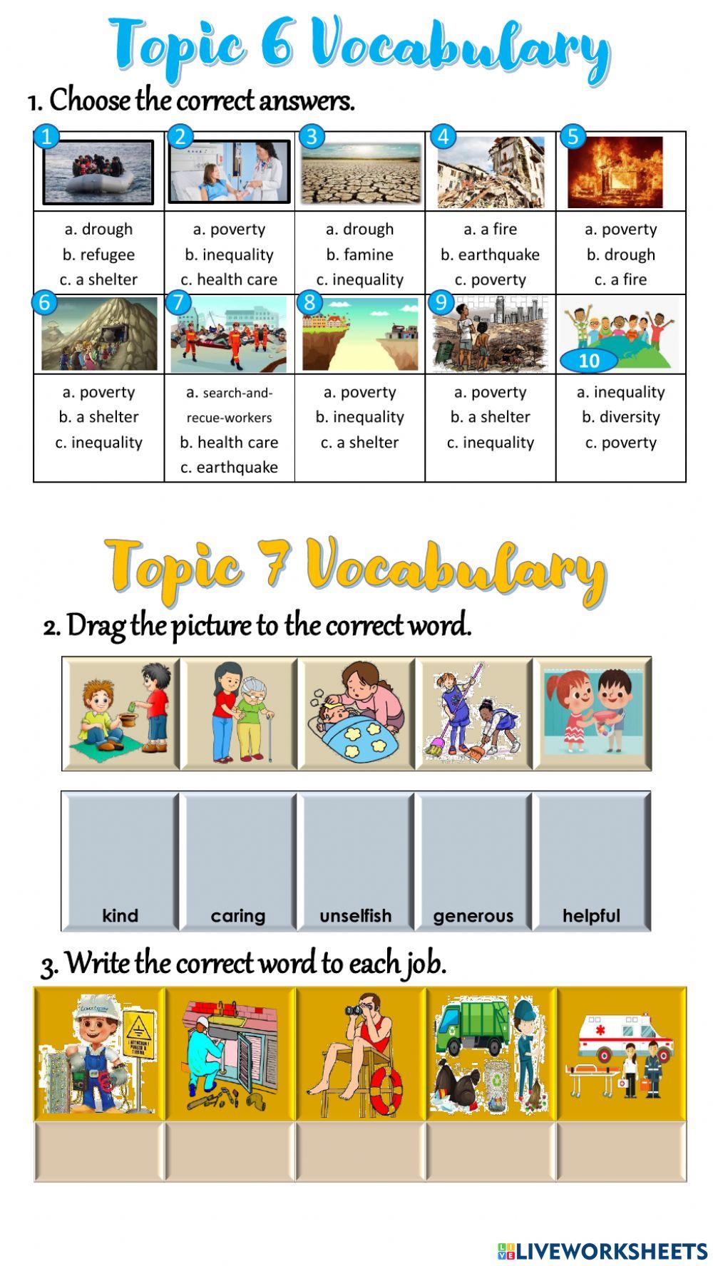 T6 & 7 Vocabulary Review