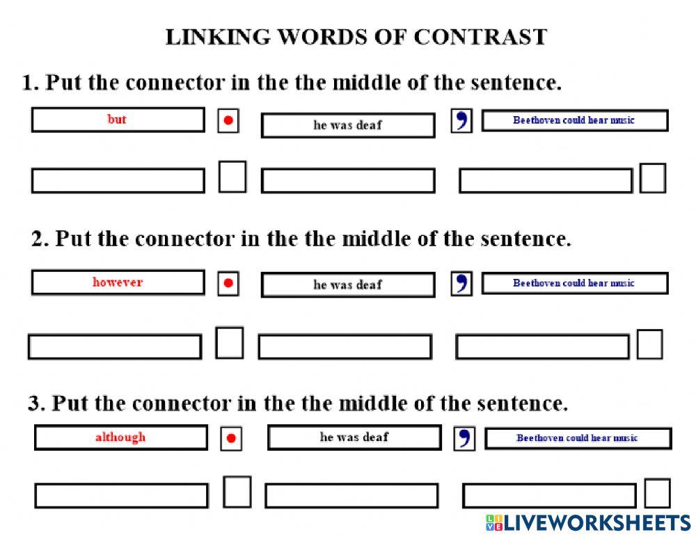 Linking Words of Contrast