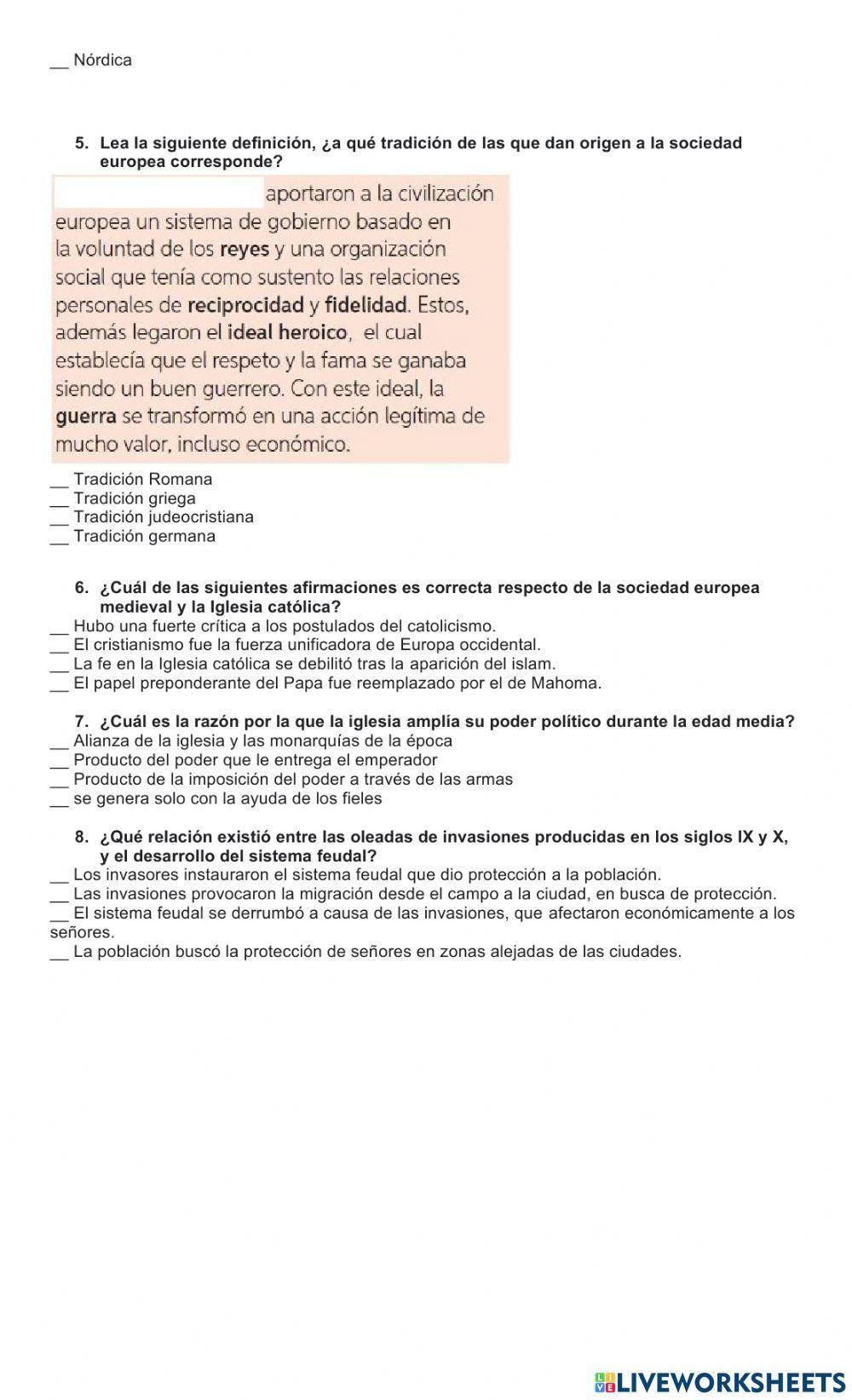 Transformaciones durante la Edad media