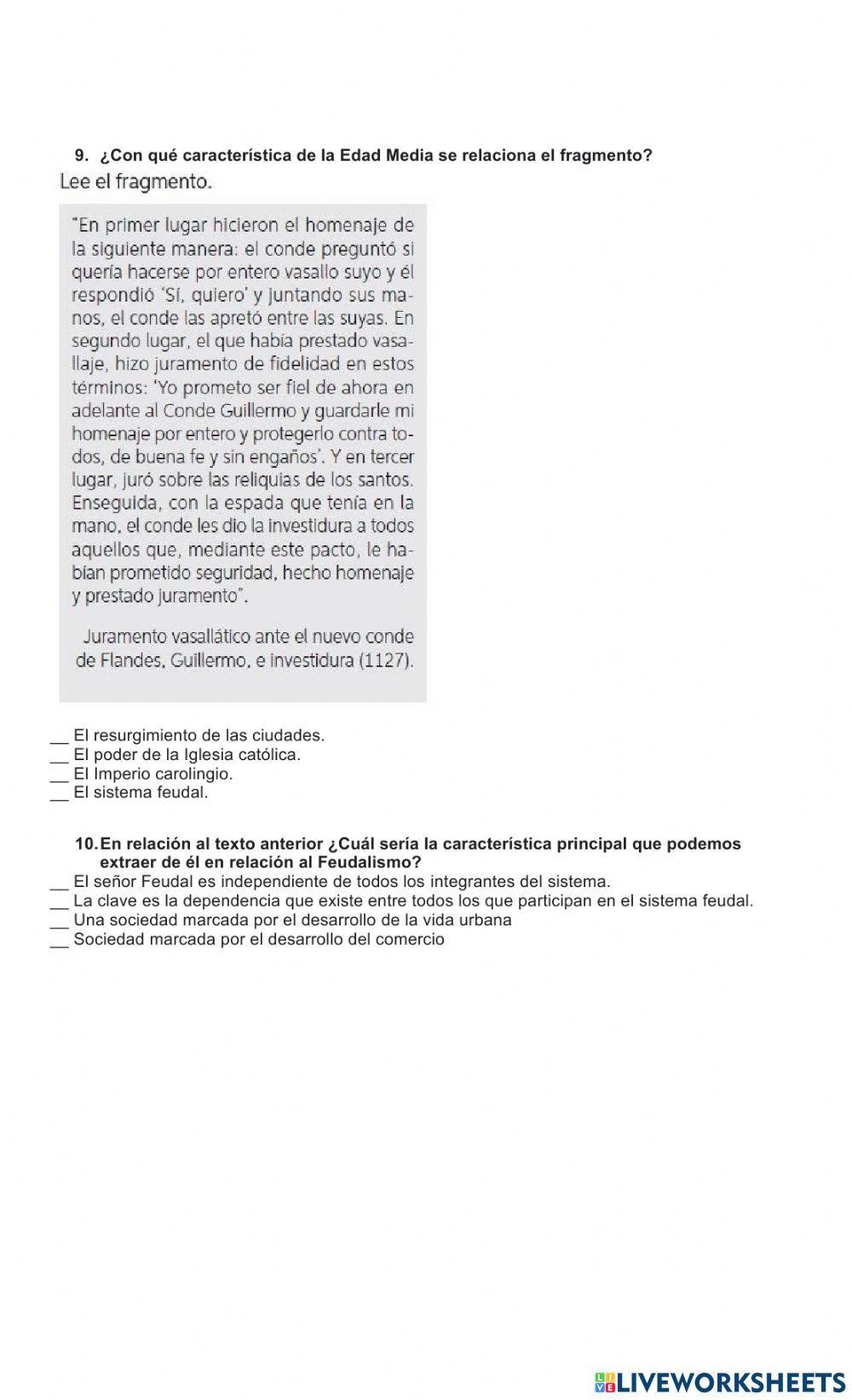 Transformaciones durante la Edad media