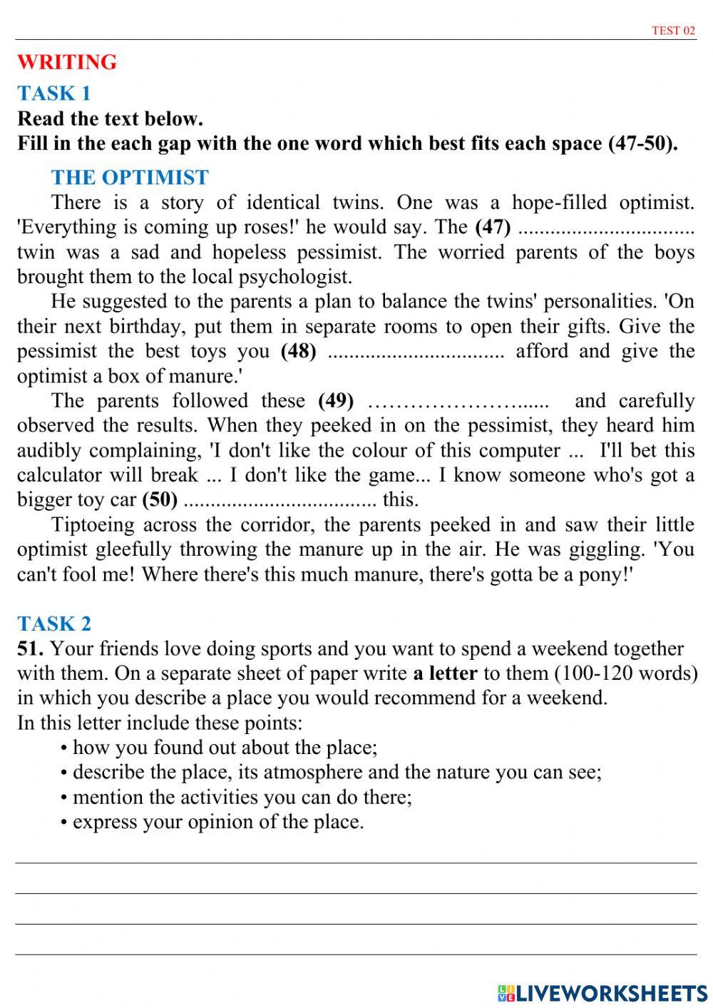 ZNO 20 TESTS - Test 2-3