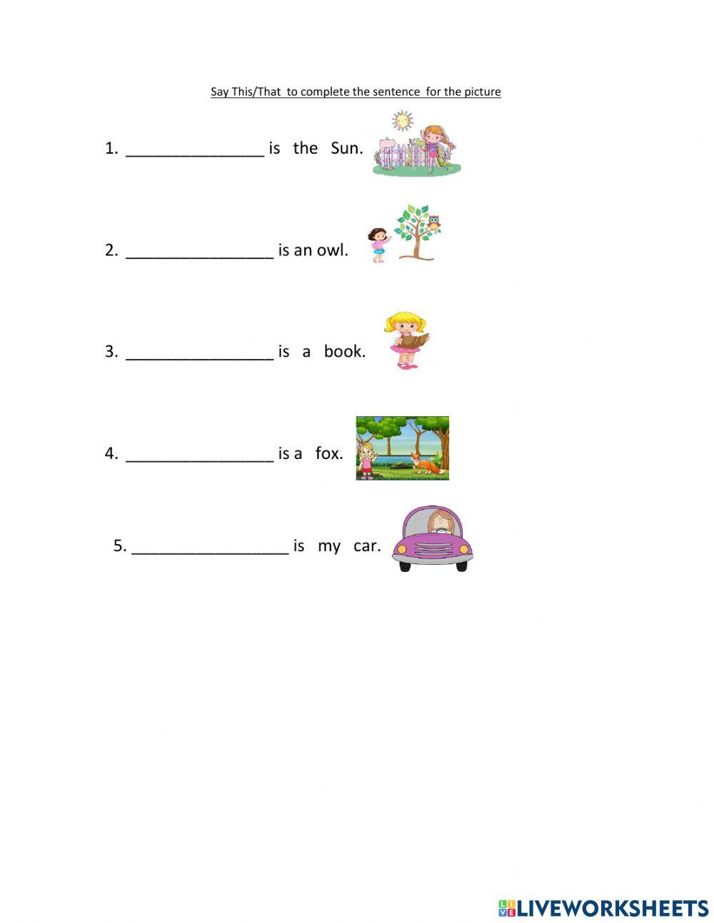 This-That online exercise for | Live Worksheets