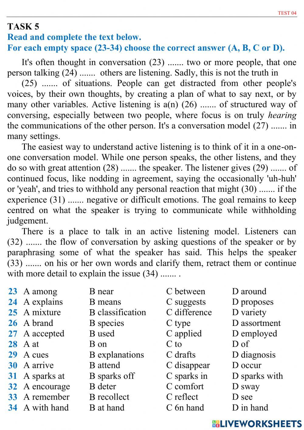 ZNO 20 TESTS - Test 4