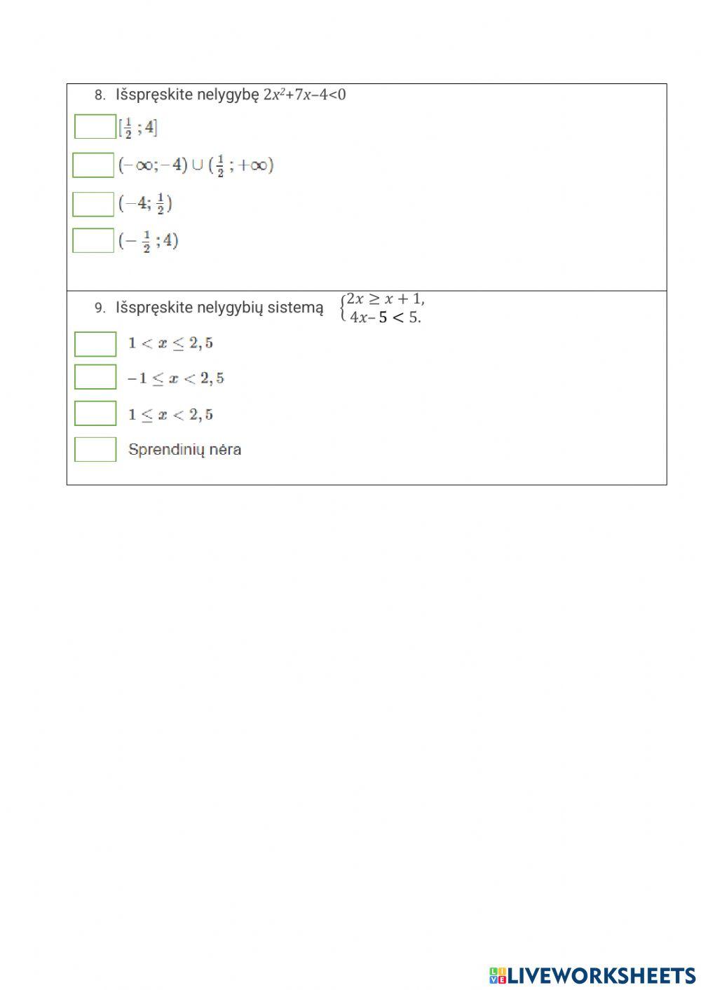 Nelygybės ir jų sistemos