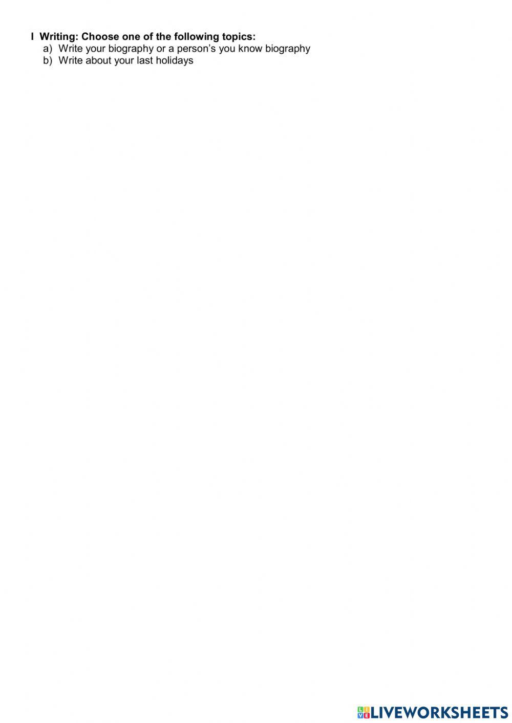 Global beginner Test Unit 12