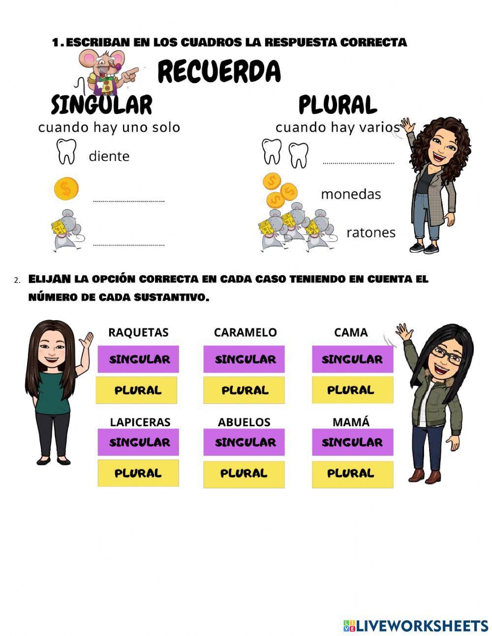 Singular- plural