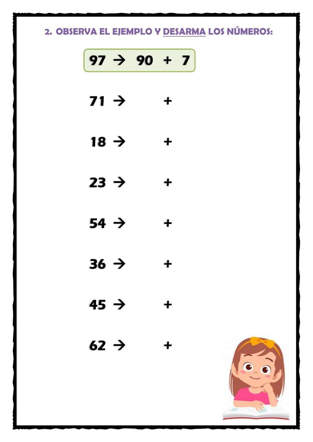 Armo y desarmo números