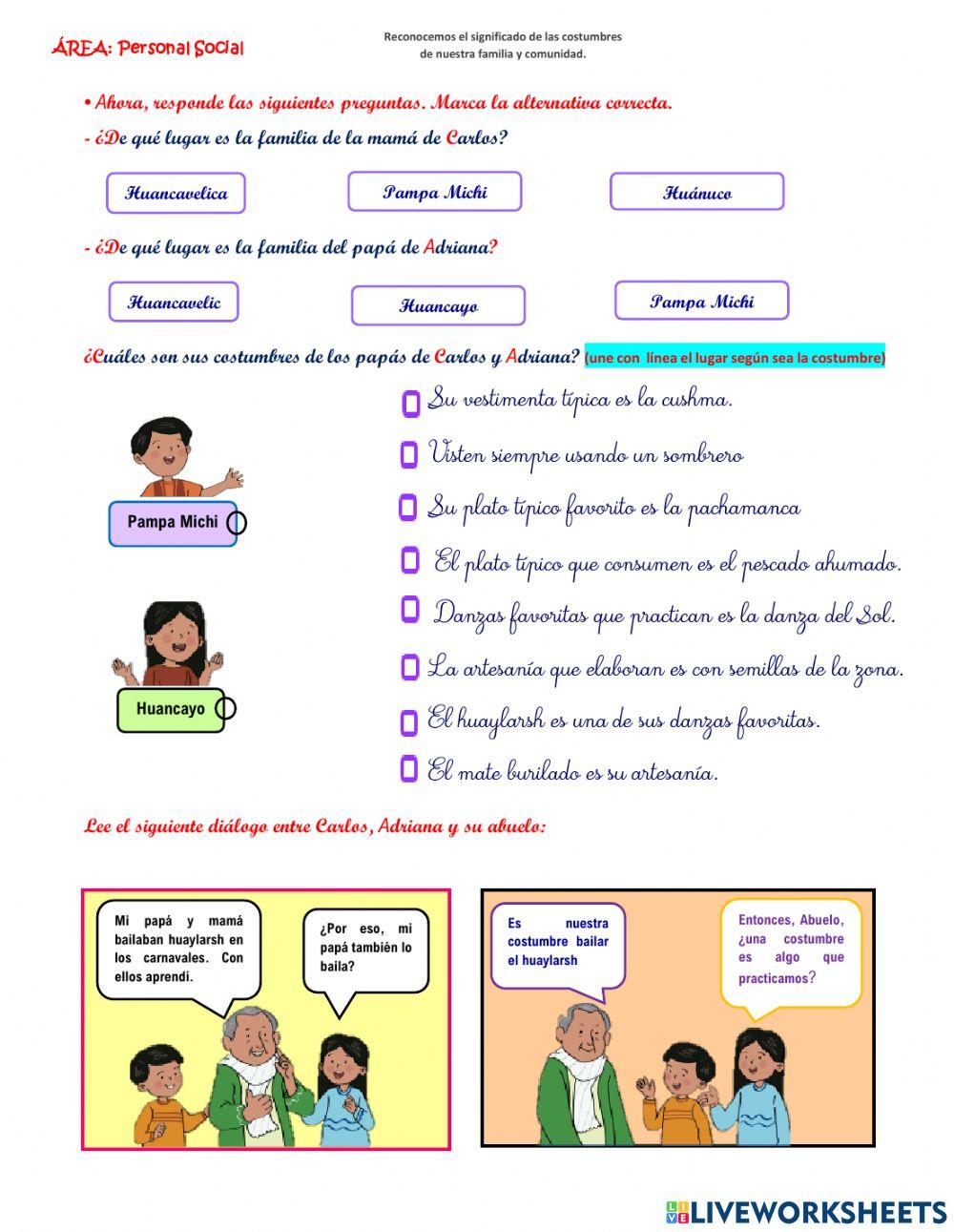 Dialogamos sobre nuestras costumbres