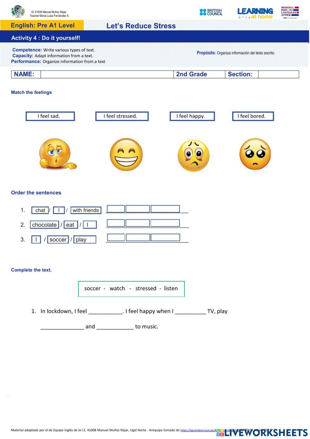 LE3 Activity 2: Do it yourself! (2nd Grade)