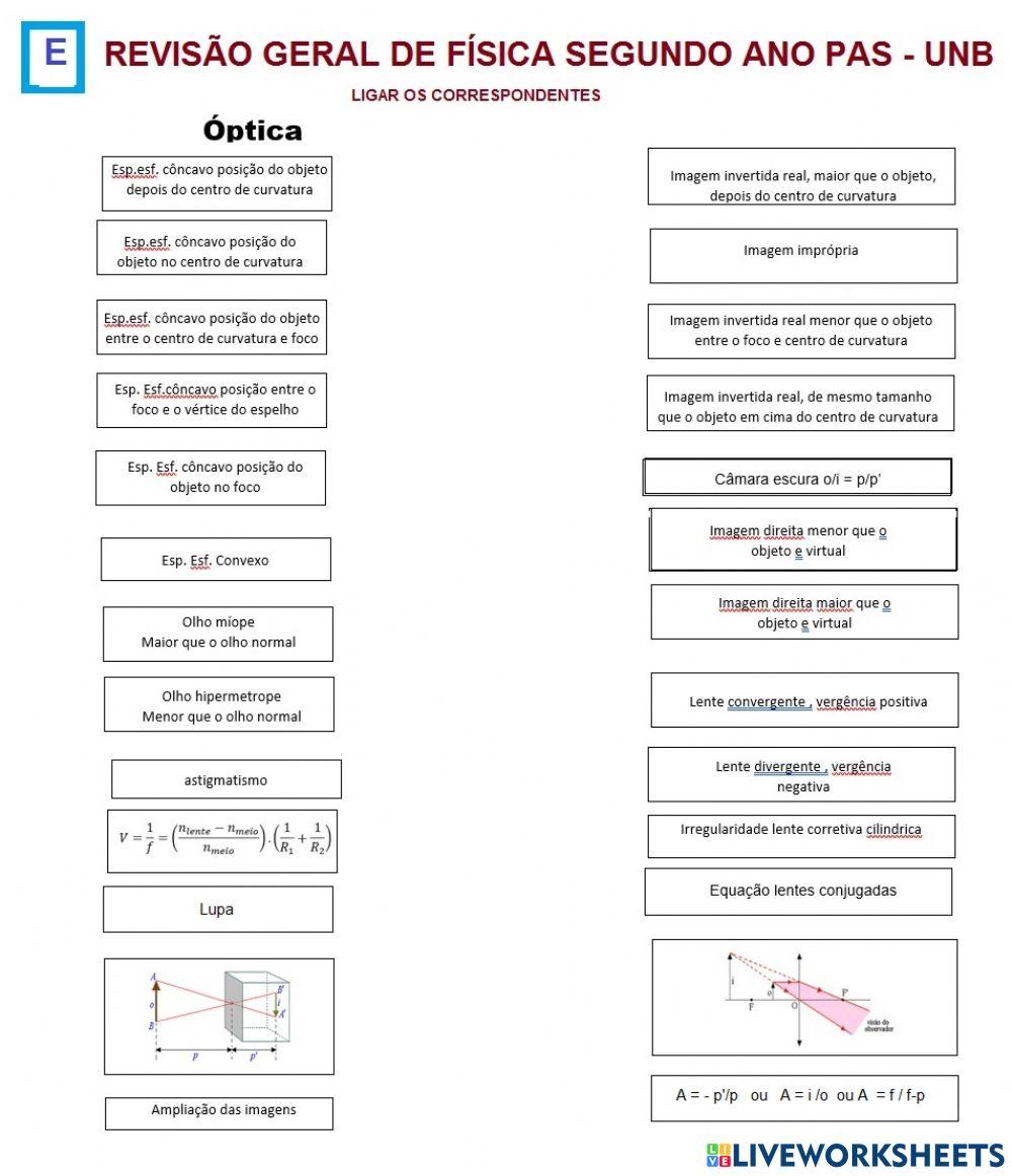 Revisão Física Segundo ano PAS vest Enem E