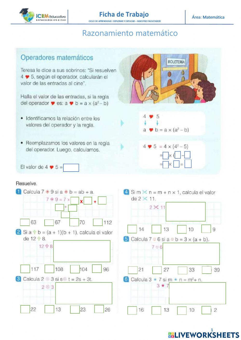 Operadores matemáticos