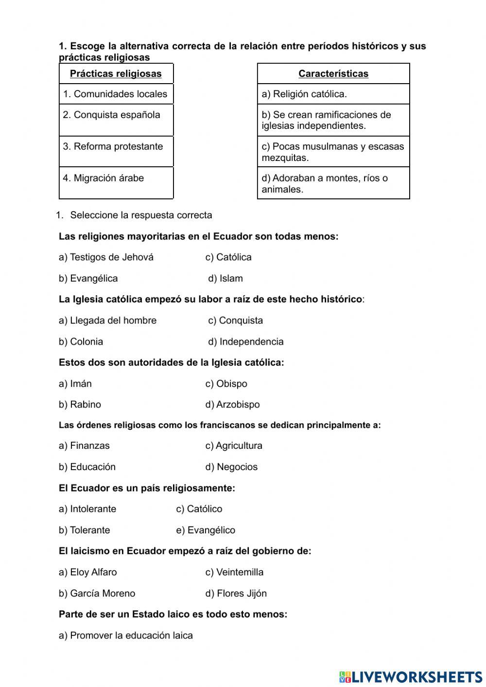 Confesiones Religiosas