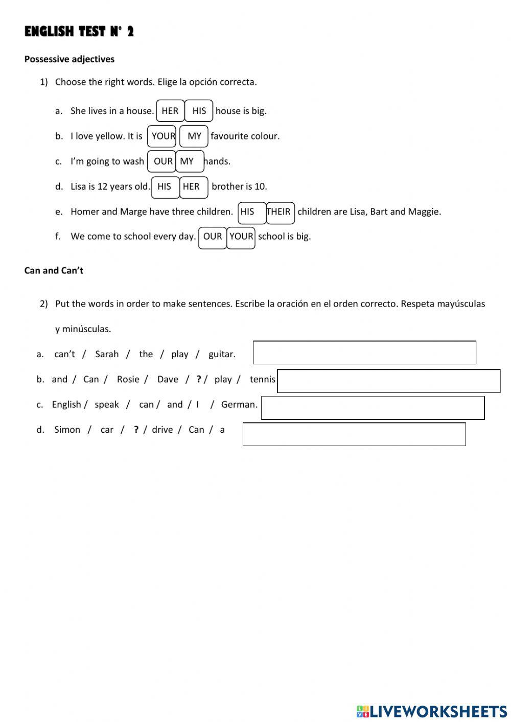 Preposiciones, there is there are