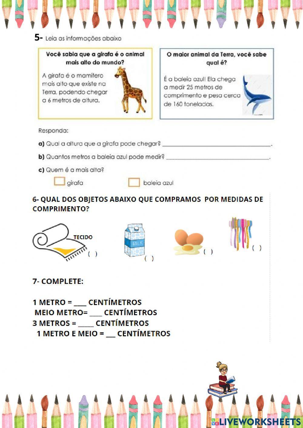 Medidas de comprimento