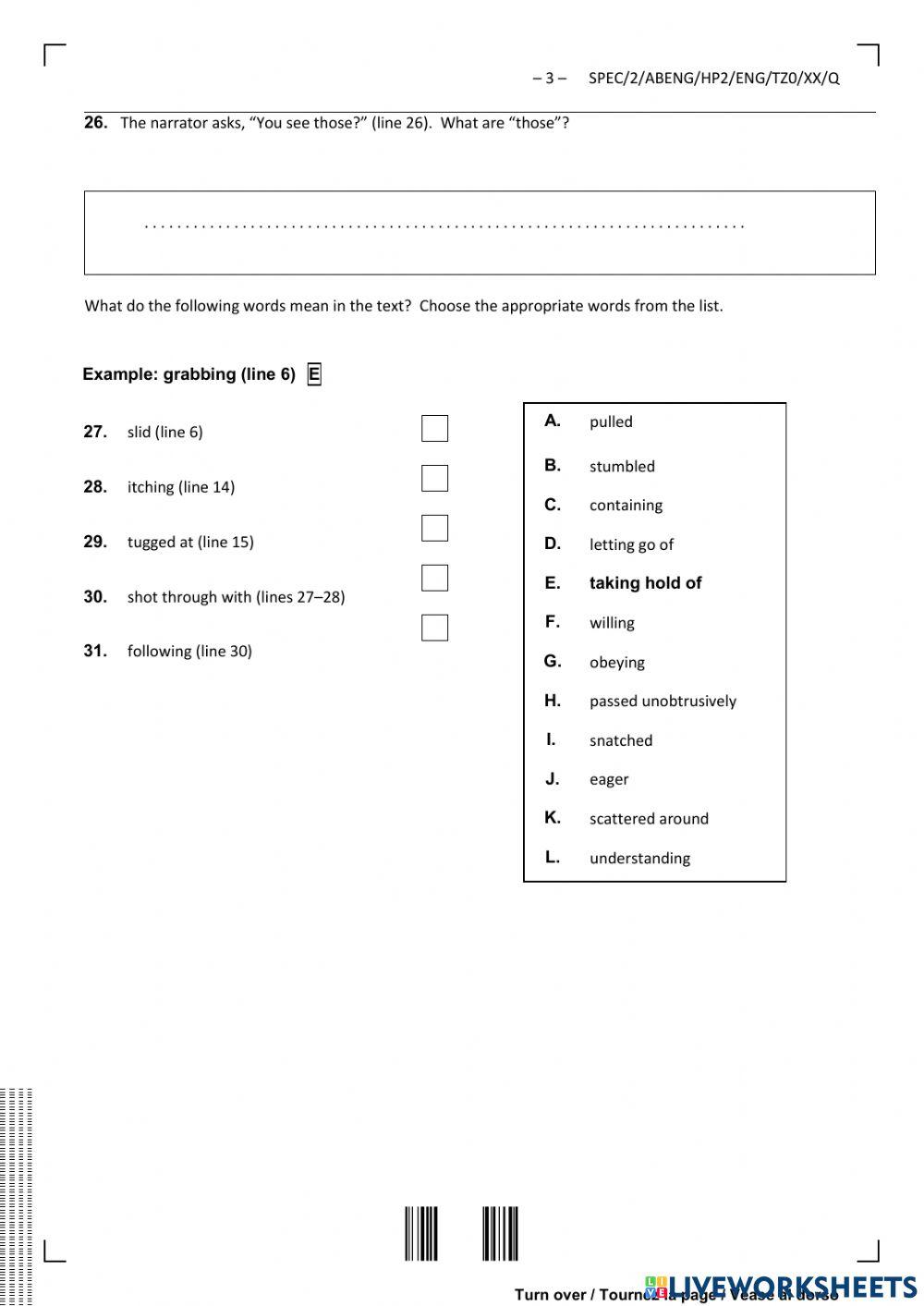 PART 2 English B Paper 2 Reading