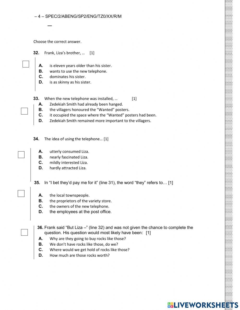 PART 2 English B Paper 2 Reading
