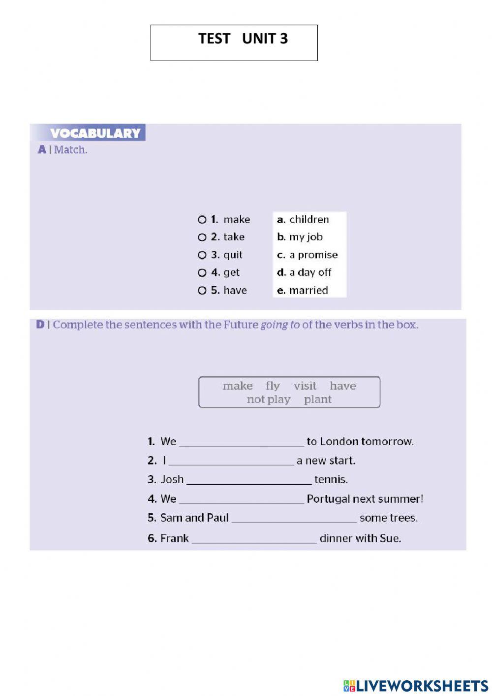 Test 3 unidad 5to secudaria