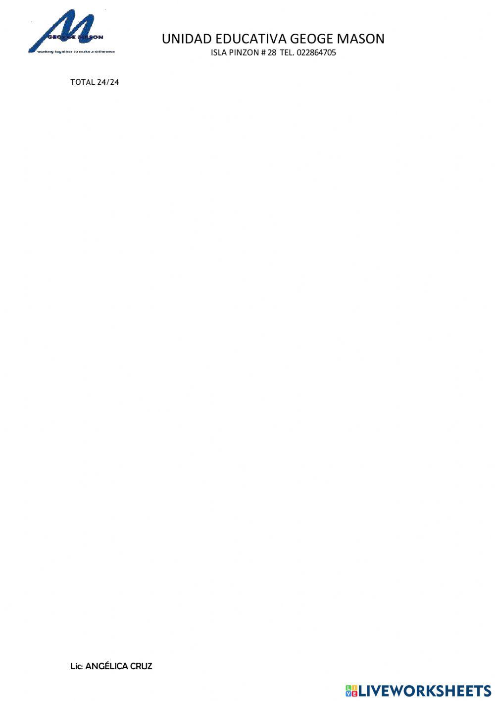 Prueba del cuarto parcial