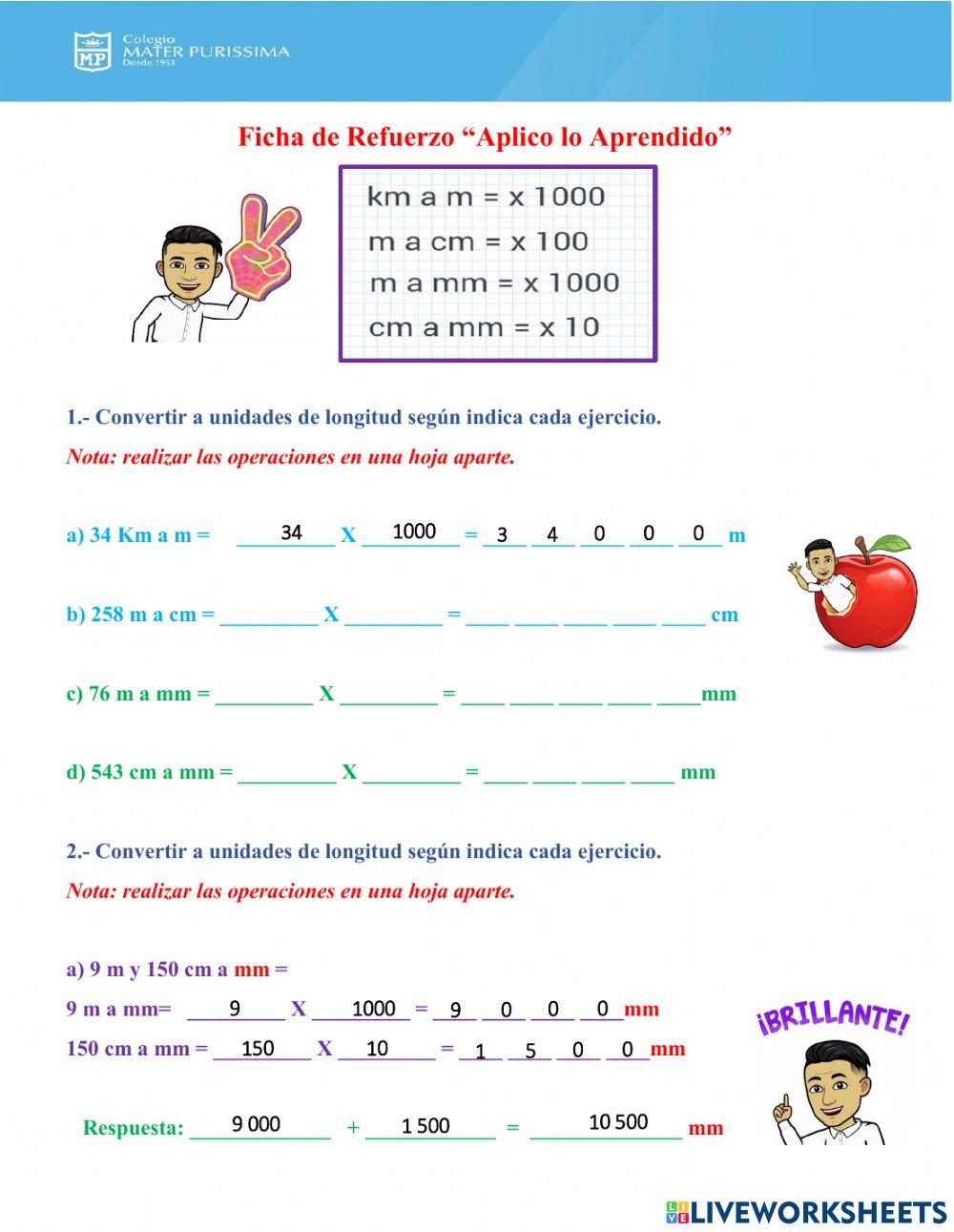 Conversiones de longitud
