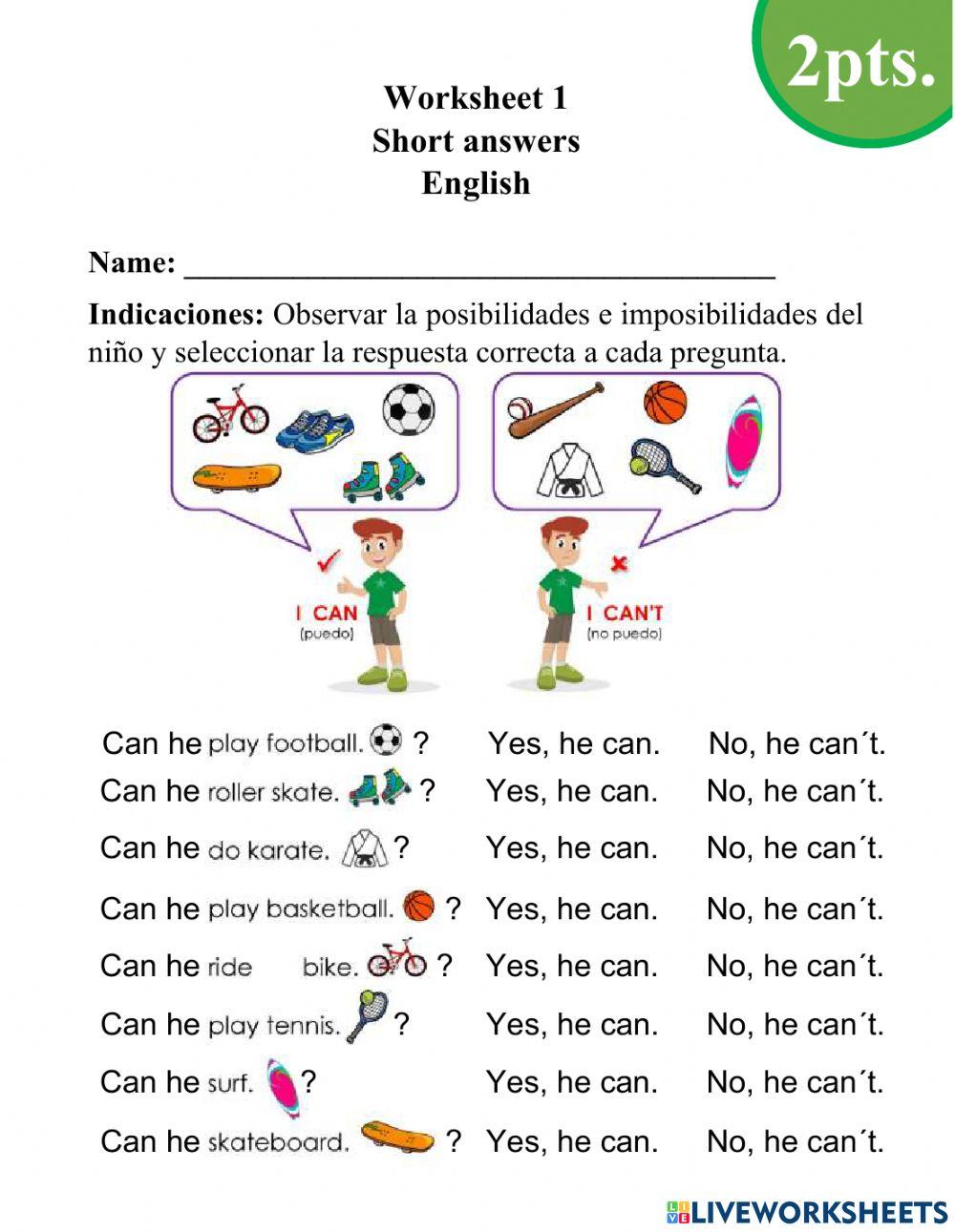 Worksheet 1 - 3rd grade