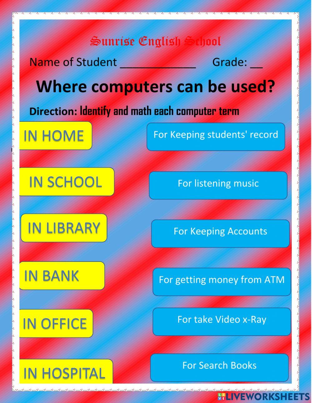 Application of computer