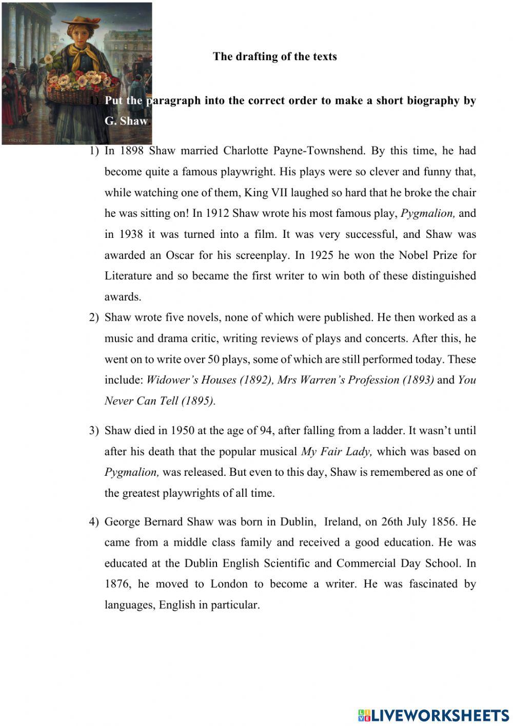 Pygmalon (drafting a text)