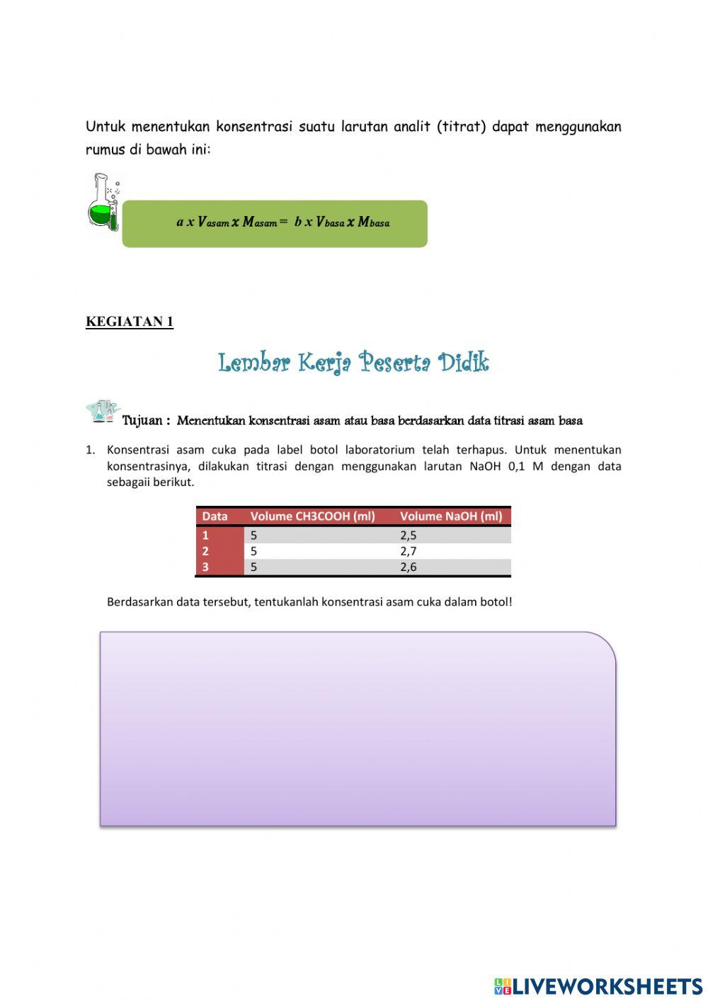 Lkpd titrasi asam lemah basa kuat