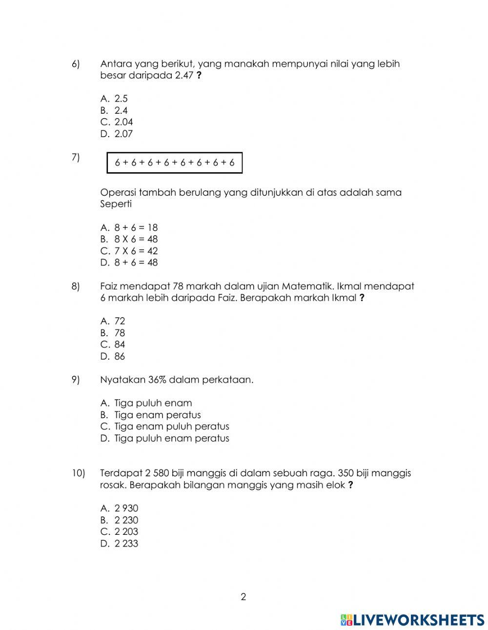 Latihan PBD Pertengahan Tahun