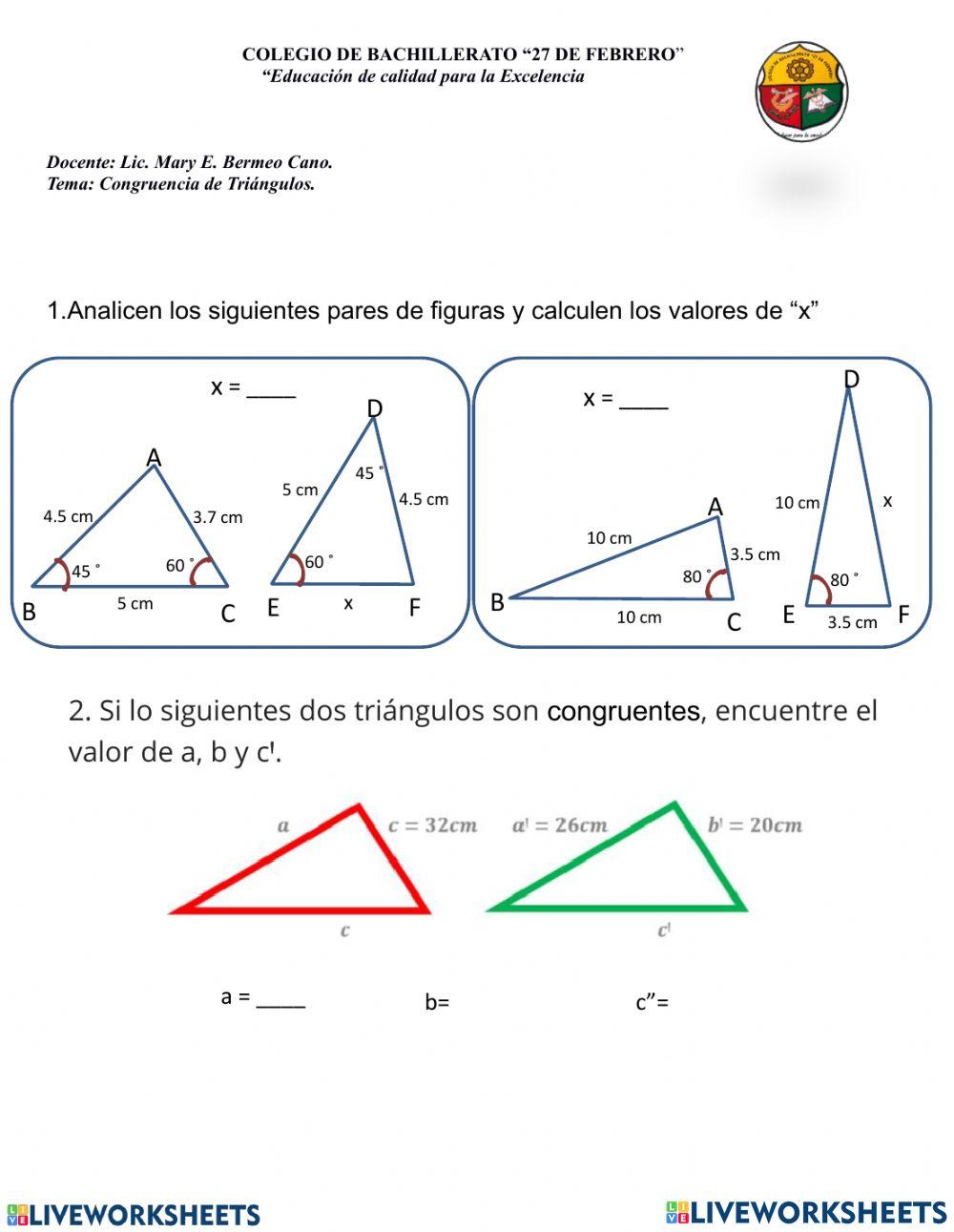 Congruencia de Ángulos
