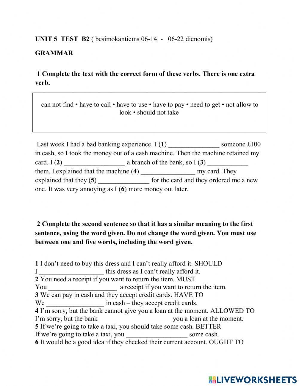 Iii hs unit 5 besimokantiems 06 14 22 worksheet live worksheets