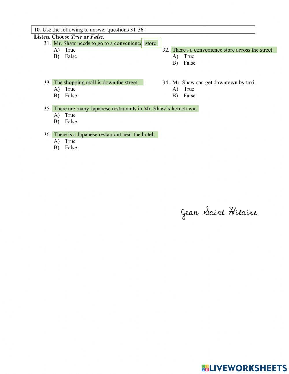 My neighborhood Test