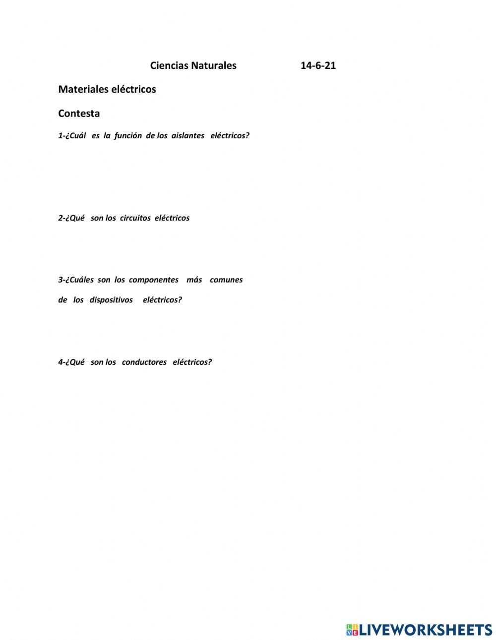 Materiales eléctricos