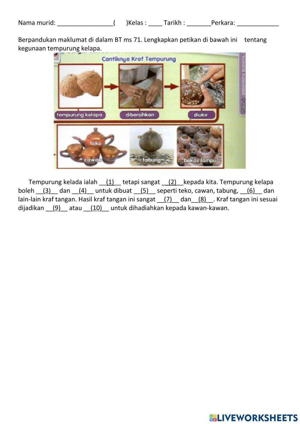 BT ms71 Cantiknya Kraf Tempurung