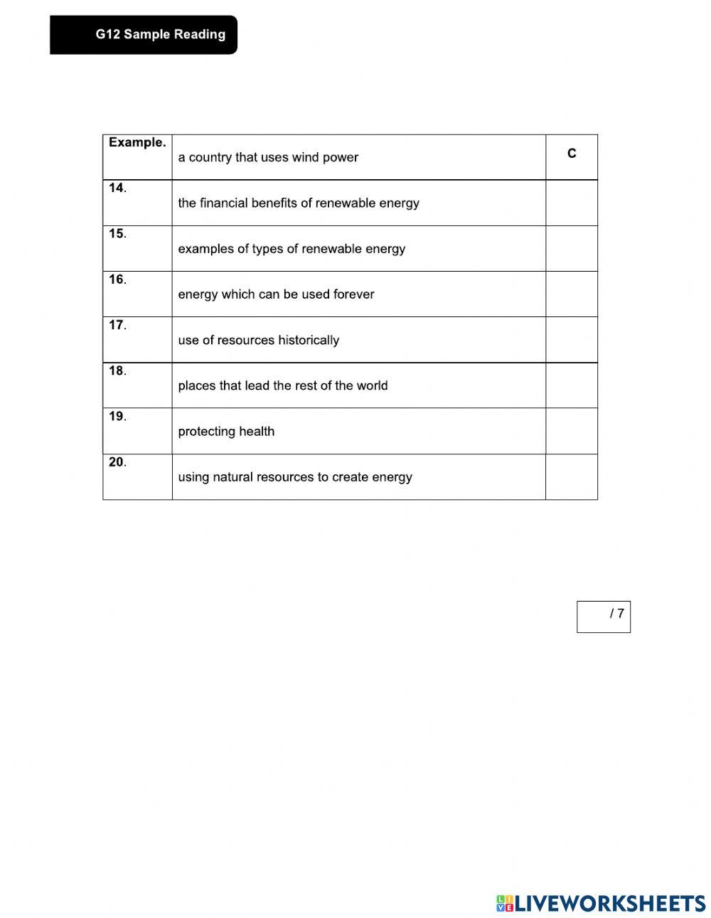 12 Advanced Reading Review