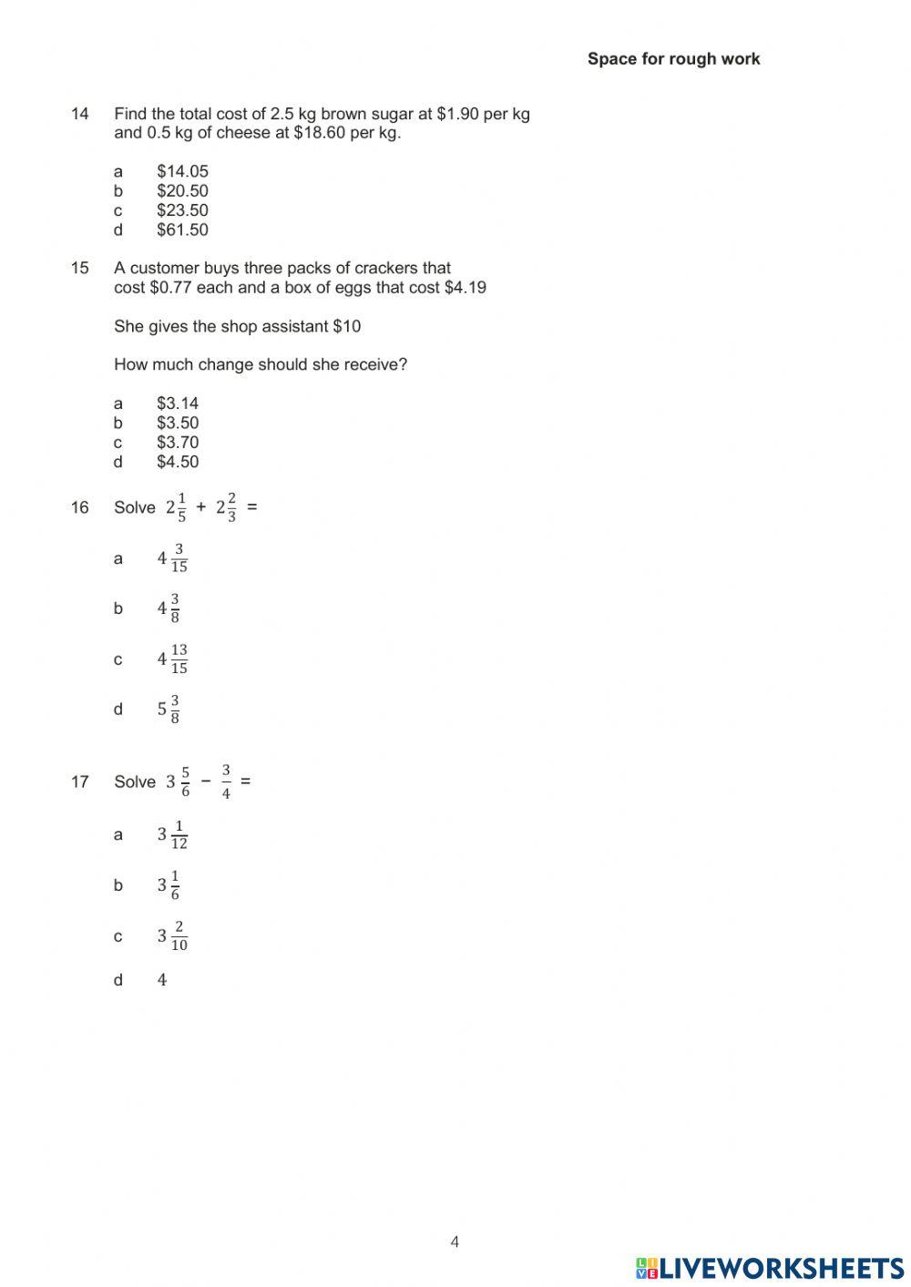 City and guilds maths
