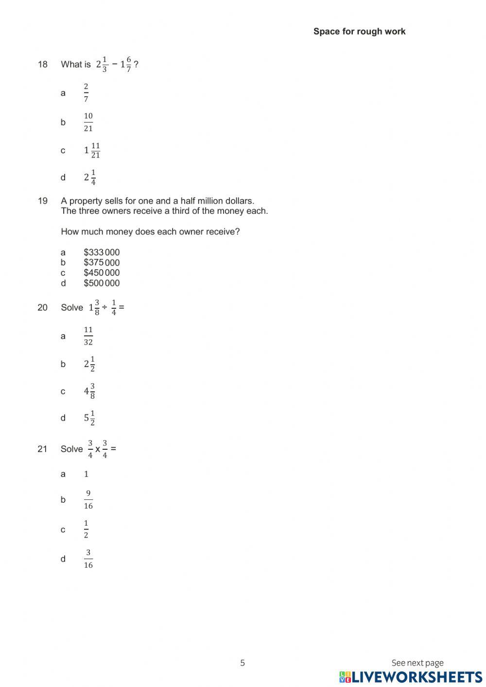 City and guilds maths