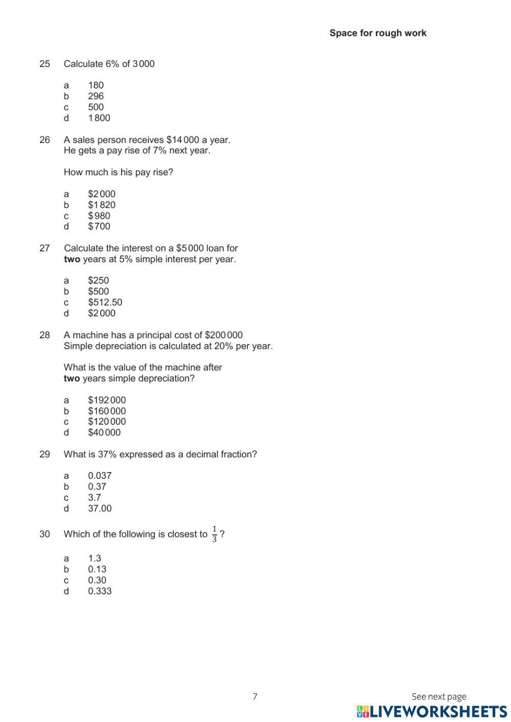City and guilds maths